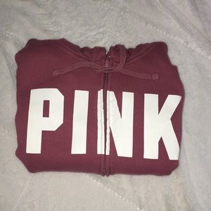 vs pink full-zip hoodie